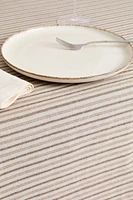 NAPPE LIN COTON RAYURES IRRÉGULIÈRES