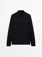 Pull polo manches longues