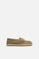 LEATHER MOCCASIN ESPADRILLES