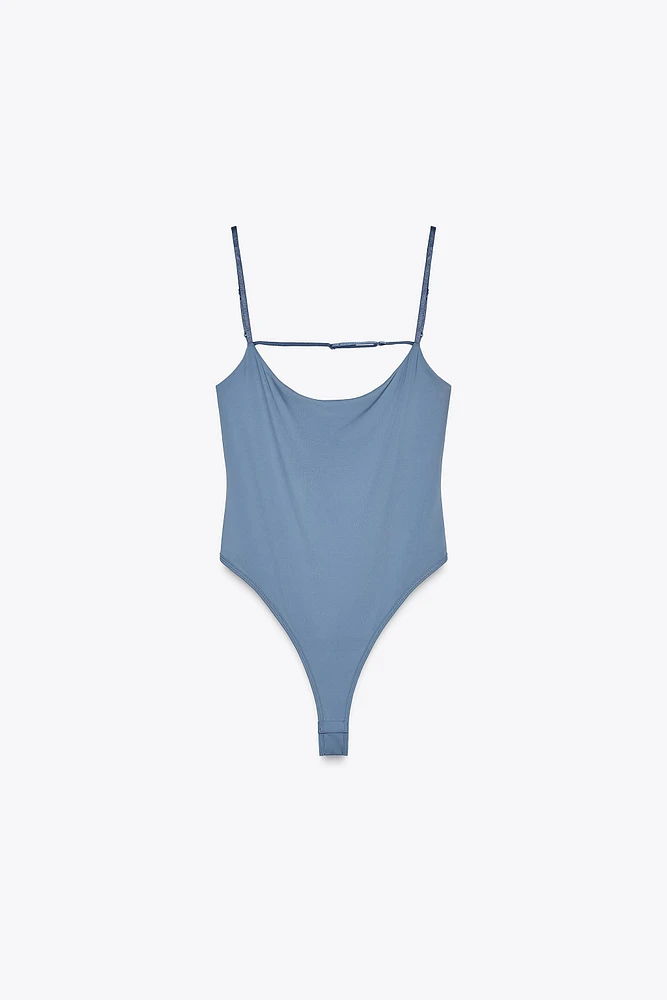 OPEN BACK POLYAMIDE BODYSUIT