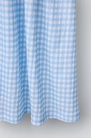 TEXTURED PLAID DRESS