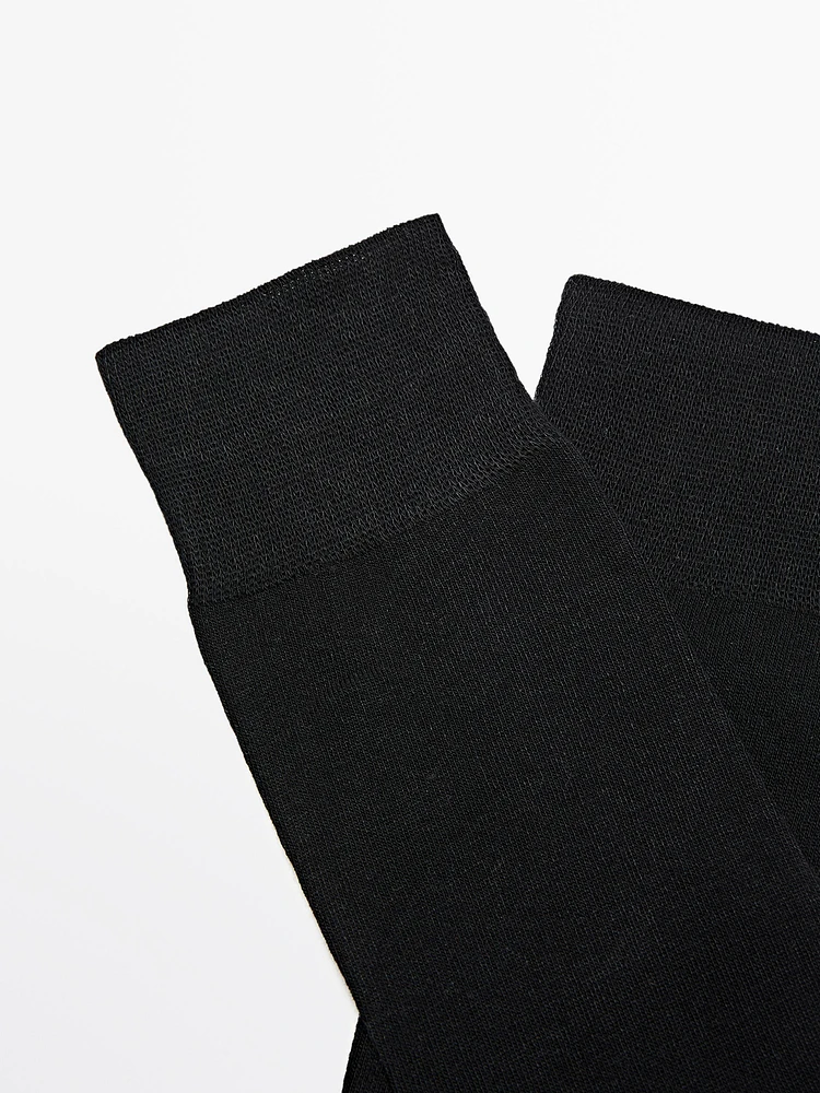 Chaussettes hautes en coton mercerisé mélangé