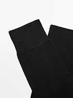 Chaussettes hautes en coton mercerisé mélangé