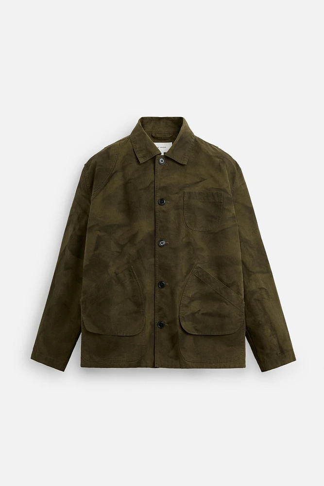 WASHED JACKET WITH POCKETS