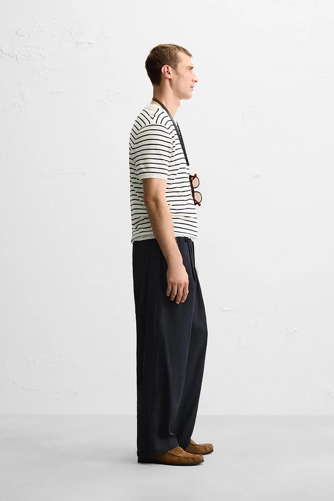 VISCOSE BLEND KNIT T-SHIRT