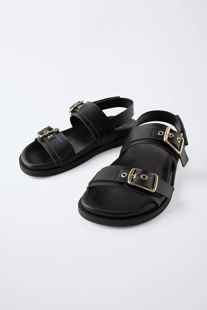 BUCKLED SANDALS
