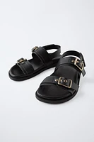 BUCKLED SANDALS