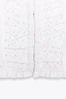 OPENWORK EMBROIDERED TOP