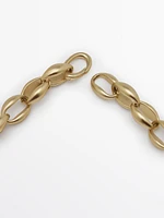 Collier chaîne à maillons dorée