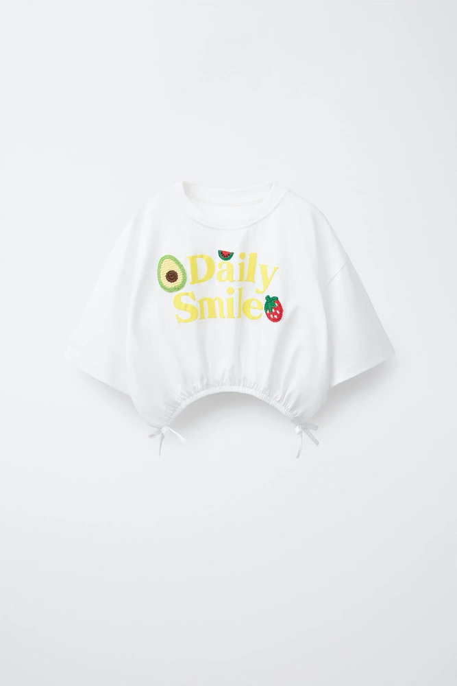 CROCHET PRINT T-SHIRT
