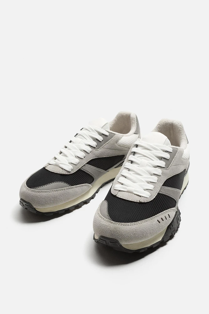 RETRO STYLE LEATHER SNEAKERS