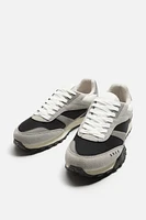 RETRO STYLE LEATHER SNEAKERS