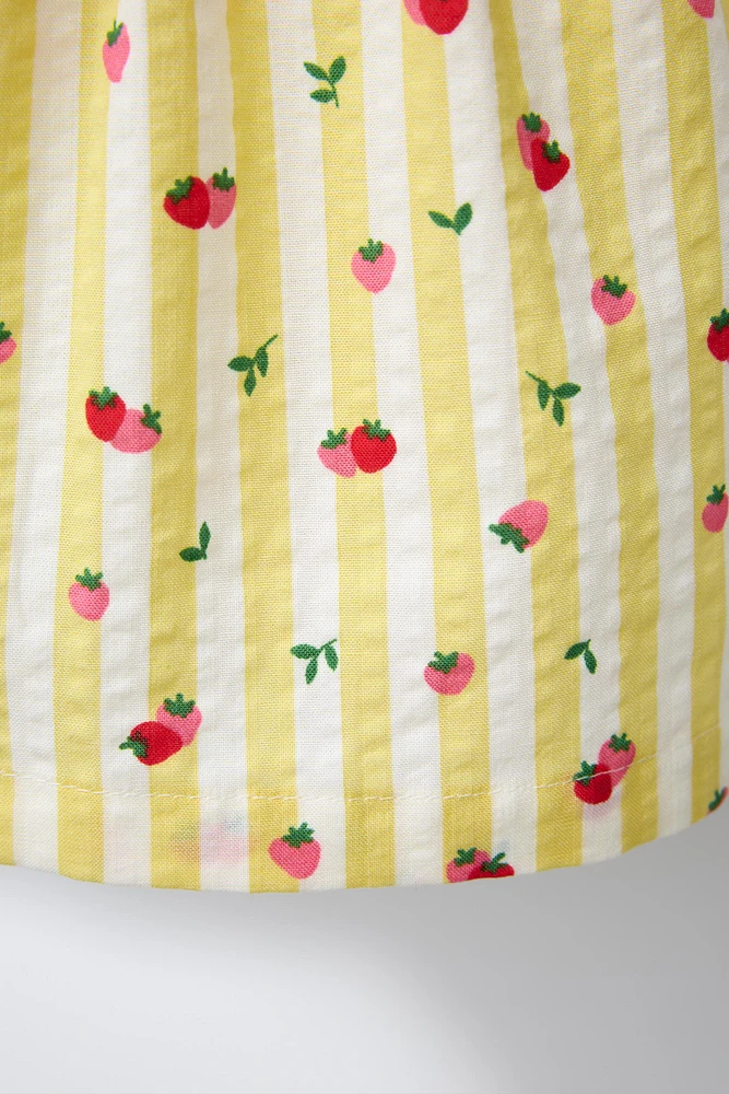 STRAWBERRY STRIPED DRESS