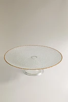 PLAT VERRE RECYCLABLE RELIEF LISERÉ DORÉ