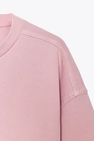WASHED EFFECT INTERLOCK T-SHIRT