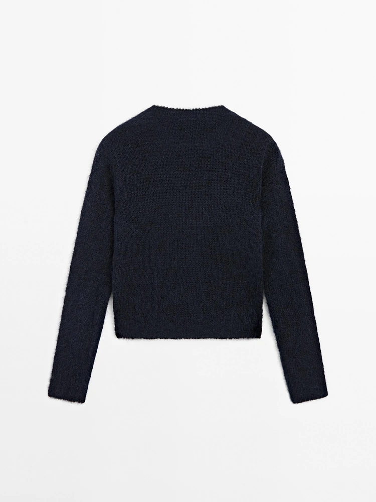 Pull en maille d’alpaga mélangé