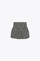 HOUNDSTOOTH BALLOON SKIRT