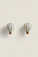 LOT BOUTONS DE PORTE ENFANTS MONTGOLFIÈRE (LOT DE 2)