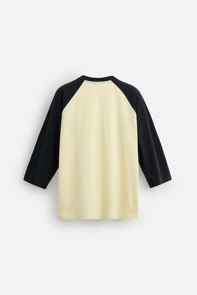CONTRAST SLEEVE T-SHIRT