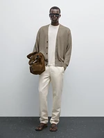 Cardigan en lin mélangé
