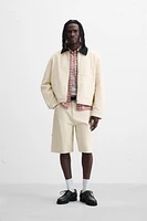 TEXTURED STRIPED SHORTS
