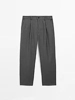 Pantalon relaxed fit laine froide