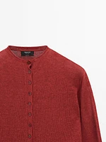 100% linen long sleeve cardigan