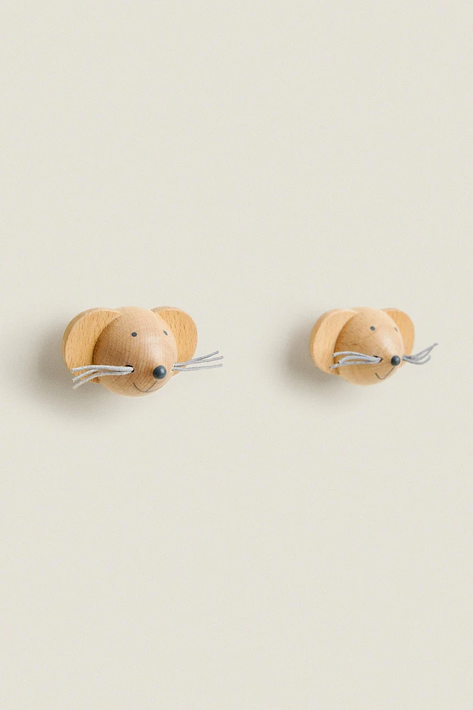 LOT BOUTONS DE PORTE ENFANTS PETITES SOURIS (LOT DE 2)