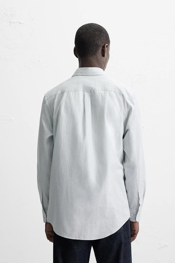 COTTON - LINEN STRIPED SHIRT