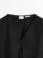 Chemisier cape fluide 100 % lin - STUDIO