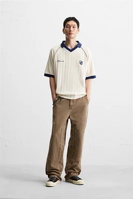 EMBROIDERED JACQUARD POLO SHIRT