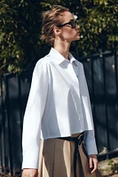 CHEMISE COURTE EN POPELINE