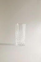 TALL TUMBLER WITH RAISED DESIGN