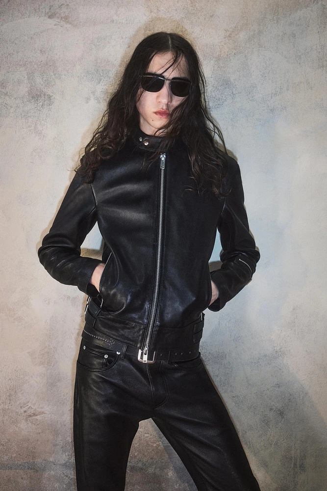 LEATHER JACKET BOBBY GILLESPIE X ZARA