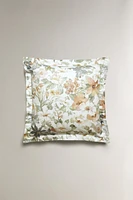 TAIE D’OREILLER SATIN IMPRIMÉ FLEUR