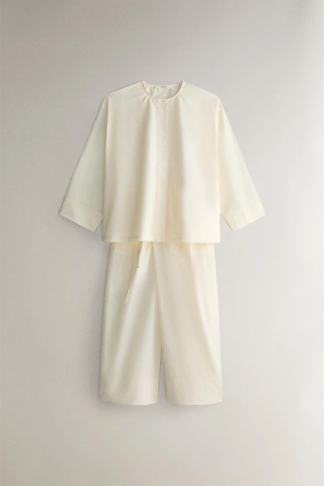 OPENWORK COTTON SHIRT