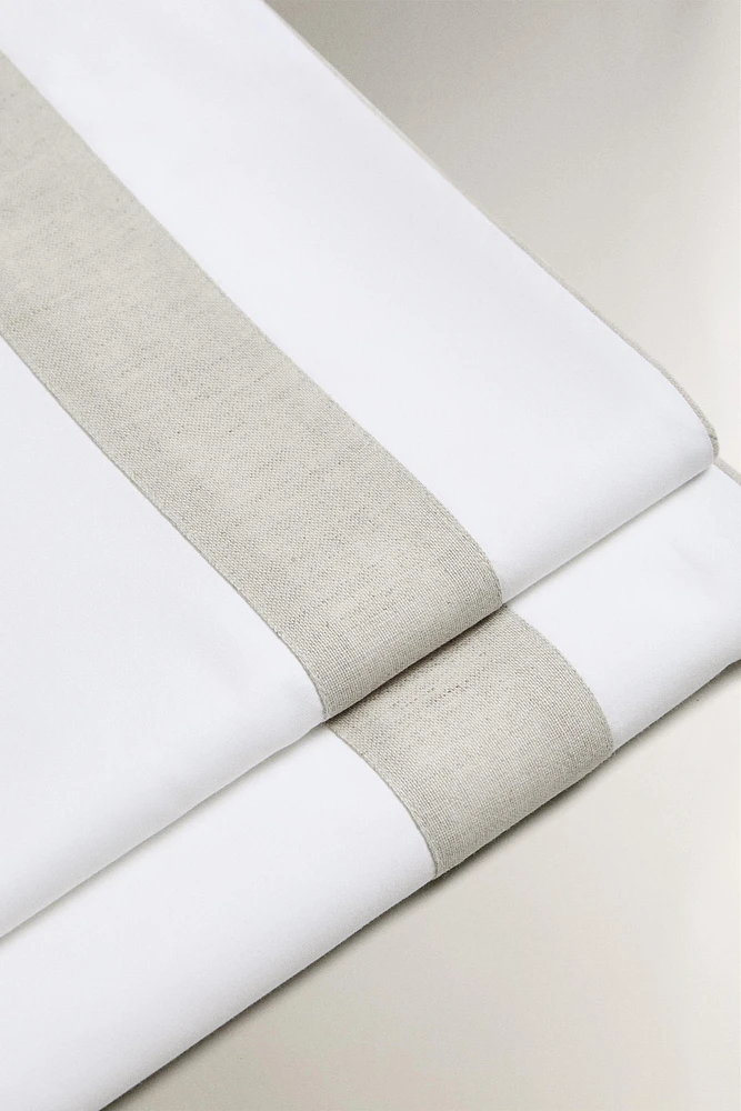 COTTON FLAT SHEET WITH BORDER