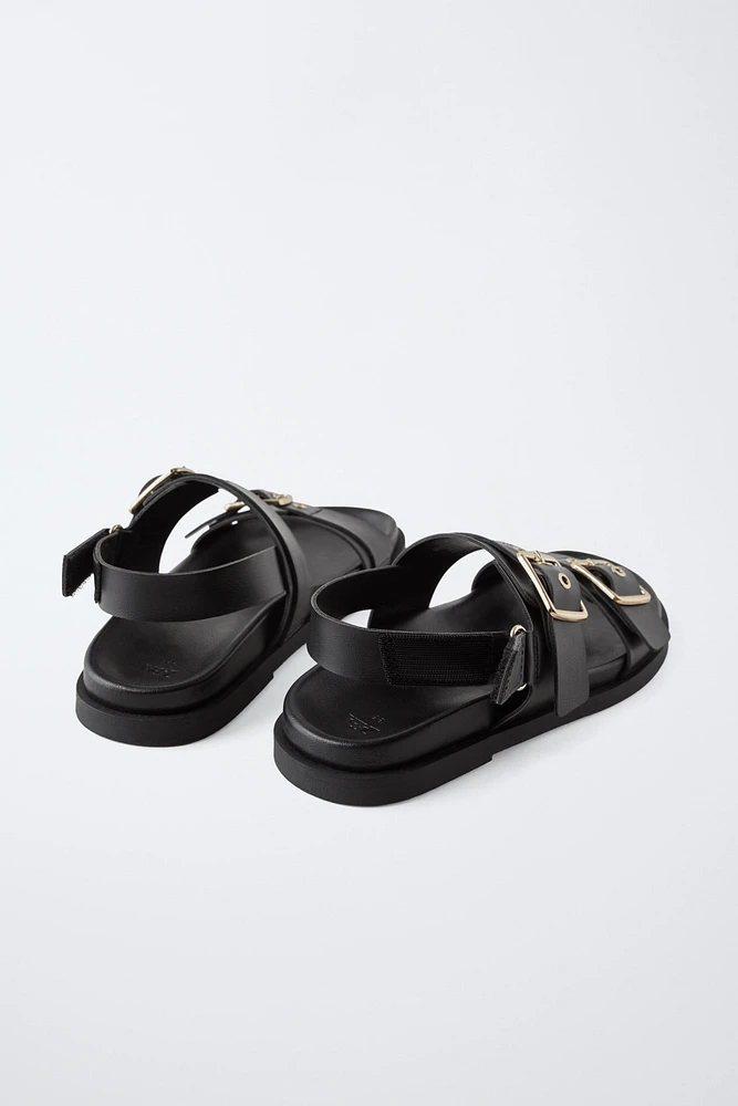 BUCKLED SANDALS
