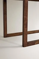 TABLE D’APPOINT BOIS CUIR GRAND FORMAT