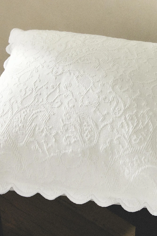 HOUSSE DE COUSSIN FLEURS ONDULÉ