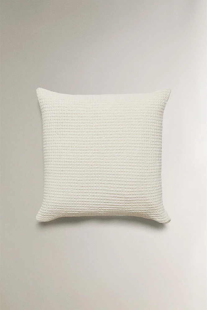 MINI WAFFLE KNIT THROW PILLOW COVER