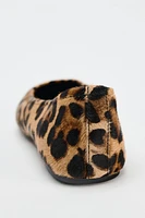 BALLERINES EN CUIR À IMPRIMÉ ANIMALIER