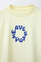 TEXT AND LABEL PRINT T-SHIRT