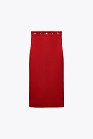 STRETCH CONTOURING MIDI SKIRT