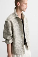 STRUCTURED CONTRAST OVERSHIRT