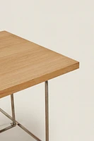 WOOD AND METAL OFFICE DESK