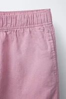 WIDE LEG LINEN BLEND PANTS