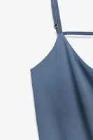 OPEN BACK POLYAMIDE BODYSUIT