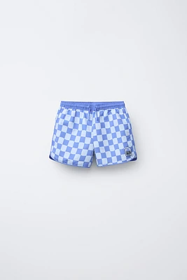 6-14 ANS/ SHORT DE BAIN À CARREAUX DAMIER