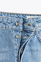 EXTRA LONG MID-RISE TRF STRAIGHT LEG METALLIC JEANS
